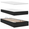 VidaXL Cadre de lit ottoman avec matelas noir 180x200cm tissu