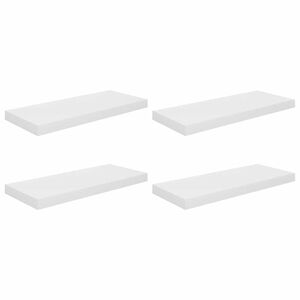 vidaXL &Eacute;tag&egrave;re murale flottante 4 pcs Blanc brillant 60x23,5x3,8cm MDF