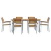 vidaXL Ensemble de salle &agrave; manger pour jardin 7 pcs Gris