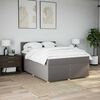 vidaXL Sommier &agrave; lattes de lit avec matelas Taupe 140x190 cm Tissu