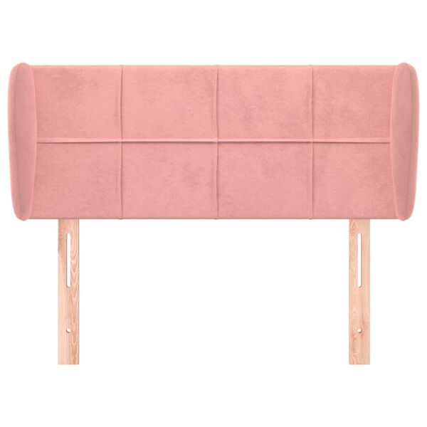 vidaXL T&ecirc;te de lit avec oreilles Rose 103x23x78/88 cm Velours