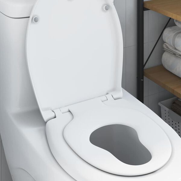vidaXL Si&egrave;ge de toilette Blanc 47 x 37 x 4 cm Duroplast