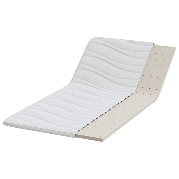 vidaXL Surmatelas Blanc 120 x 200 cm Tissu en Tricot
