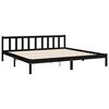 vidaXL Cadre de lit sans matelas noir 200x200 cm bois massif de pin
