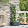 vidaXL Cache-pot de jardin Gris 40 x 40 x 125,5 cm Acier
