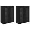 vidaXL Cabinets muraux 2 pcs Ch&ecirc;ne noir 69,5 x 34 x 90 cm