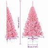 vidaXL Sapin de No&euml;l artificiel pr&eacute;-&eacute;clair&eacute; Rose 120 cm PVC