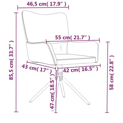 vidaXL Chaises pivotantes à manger lot de 2 Rose Velours