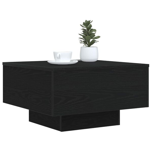 vidaXL Table basse Chêne noir 55 x 55 x 31 cm Bois d'ingénierie