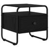 vidaXL Table de chevet Ch&ecirc;ne noir Bois d'ing&eacute;nierie