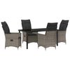 vidaXL Ensemble de salle &agrave; manger pour jardin 5 pc Gris polyrotin