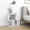 vidaXL Table de chevet blanc brillant 50x30x51,5 cm bois d'ing&eacute;nierie