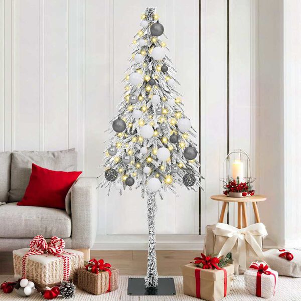 vidaXL Sapin de Noël avec 300 LED Blanc 180 cm PE et Acier