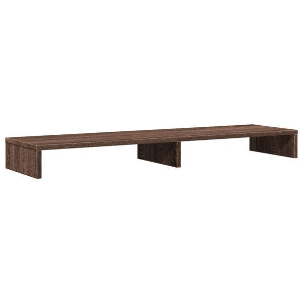 vidaXL Support de moniteur ch&ecirc;ne marron 100x27x10 cm bois d'ing&eacute;nierie