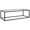 vidaXL Table basse Noir avec verre tremp&eacute; 120x60x35 cm