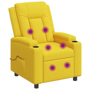 vidaXL Fauteuil de massage inclinable Jaune clair 75 x 95 x 100 cm