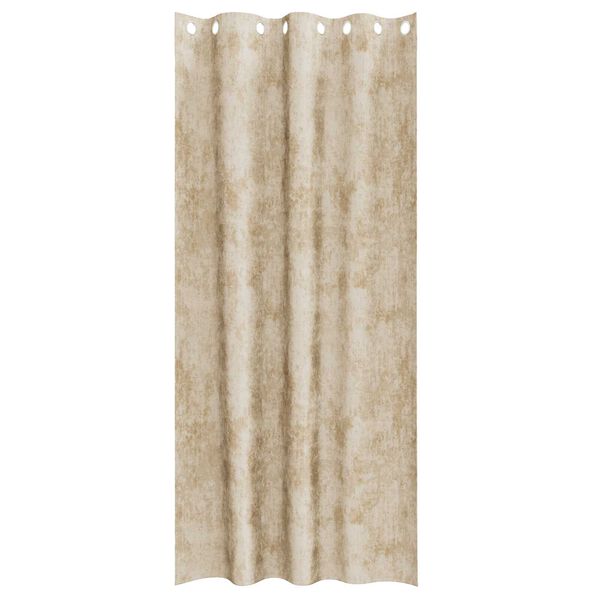 vidaXL Rideaux en velours 2 pcs Cr&egrave;me 225 x 140 cm Velours