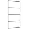 vidaXL Porte coulissante Verre ESG dépoli aluminium 102,5x205 cm Noir
