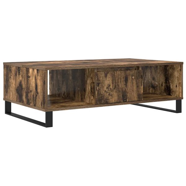 vidaXL Table basse ch&ecirc;ne fum&eacute; 104x60x35 cm bois d'ing&eacute;nierie