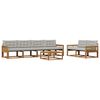 vidaXL Ensemble de canap&eacute;s d'ext&eacute;rieur 7 pc Naturel et gris clair