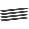 vidaXL Panneaux de biblioth&egrave;que 4 pcs Gris 100x20x1,5 cm Agglom&eacute;r&eacute;