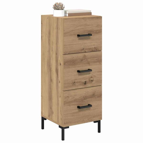 vidaXL Buffet Ch&ecirc;ne artisanal 34,5 x 34 x 90 cm Bois d'ing&eacute;nierie