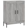 vidaXL Buffet haut Sonoma gris 69,5x34x180 cm Bois d'ing&eacute;nierie
