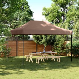 vidaXL Tente de r&eacute;ception pliable escamotable marron 410x279x315 cm