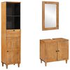vidaXL Ensemble de mobilier de salle de bain 3 pi&egrave;ces Marron