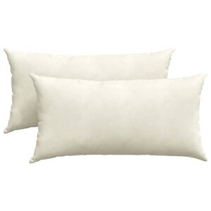 vidaXL Coussins de canap&eacute; 2 pcs Cr&egrave;me 80 x 40 cm