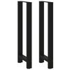vidaXL Pieds de table de bar Noir 2 pi&egrave;ces 40 x (110-111) cm Acier