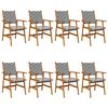 vidaXL Chaises de jardin 8 pcs en bois d'acacia massif