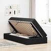 vidaXL Lit avec rangement et matelas Noir 90 x 190 cm Polyester
