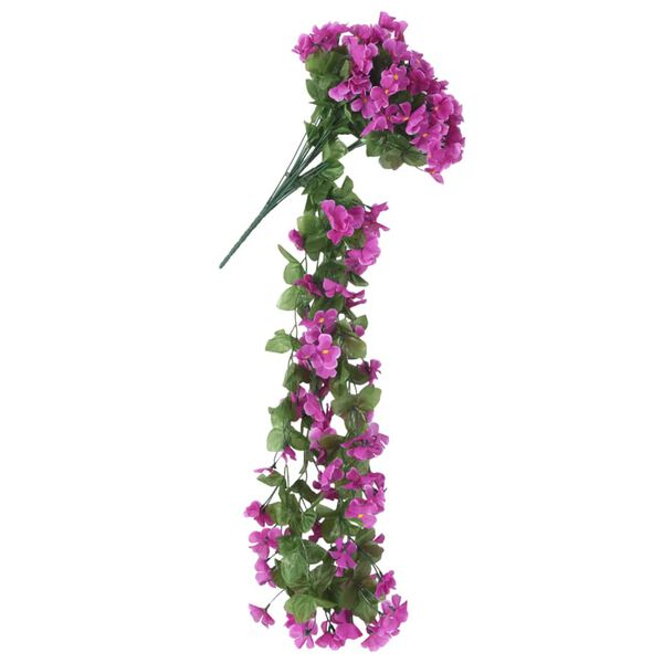 vidaXL Guirlandes de fleurs de No&euml;l 3 pcs violet clair 85 cm