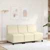 vidaXL | Unit&eacute; de Sofa Modulaire Sans Accoudoirs | Cr&egrave;me 55 x 74 x 82 cm