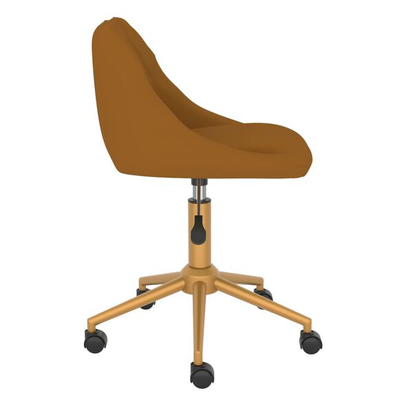 vidaXL Chaises pivotantes &agrave; manger lot de 4 marron velours