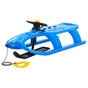 vidaXL Tra&icirc;neau avec volant Bleu 102,5x40x23 cm Polypropyl&egrave;ne