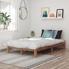 vidaXL Cadre de lit Bois de teck massif 120x200 cm