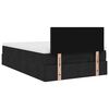 vidaXL Lit ottoman avec matelas noir 120x200 cm tissu
