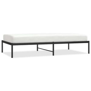 vidaXL Cadre de lit m&eacute;tal sans matelas noir 100x190 cm