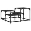 vidaXL Table basse noir 68x68x40 cm bois d'ing&eacute;nierie