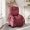 vidaXL Fauteuil inclinable &eacute;lectrique rouge bordeaux tissu