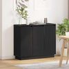 vidaXL Buffet LED Ch&ecirc;ne noir 90 x 32 x 75 cm Bois d'ing&eacute;nierie