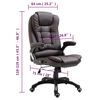 vidaXL Chaise de bureau Marron Similicuir
