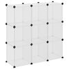 vidaXL Organiseur de rangement en cube avec 9 cubes et portes en PP transparent