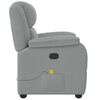 vidaXL Fauteuil de massage inclinable Gris clair Tissu