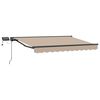 vidaXL Cadre de store manuel avec LEDs Beige et Anthracite 2,5 x 2 m