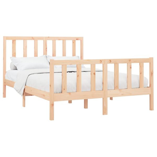 vidaXL Cadre de lit sans matelas 140x200 cm bois massif de pin