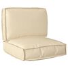 vidaXL Set de coussins de palette Tissu Oxford Beige 60 x 60 x 52 cm