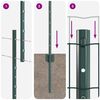 vidaXL Clôture avec poteau Vert 1,2 x 25 m Acier